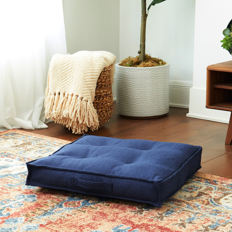  Polyester Floor Pillow, Cobalt, 5" H  x 32" W