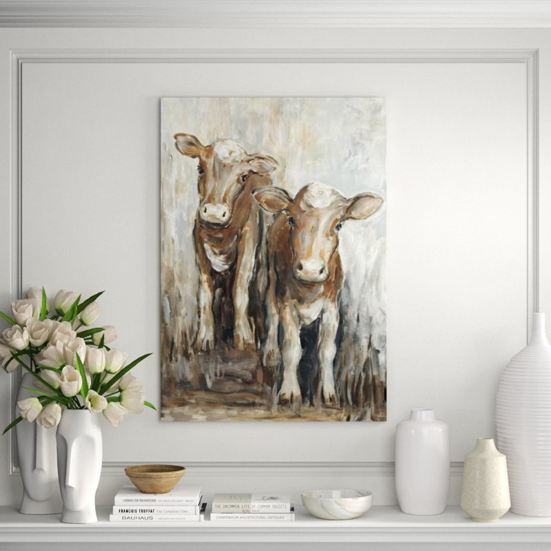 Twins Print by Elena Carlie, 43" H x 30" W x 1.5" D, Knife Gel