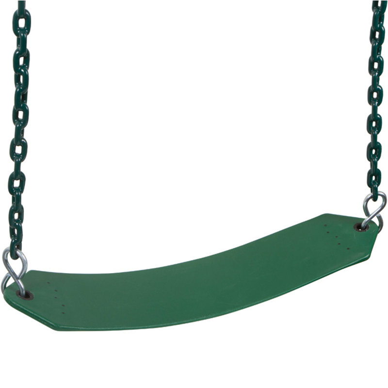 Balançoire en plastique avec chaîne enduite, Vert, 8,5 pi
