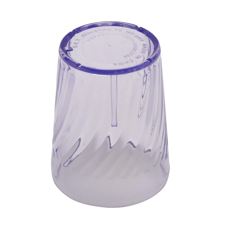 GET Gobelets en plastique incassables sans BPA Tahiti, 9 onces, transparent (ensemble de 12), Verre à vin, Bleu