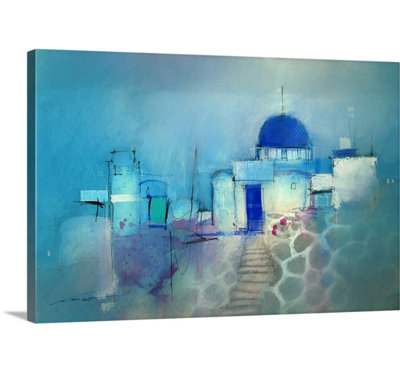 'Santorini Blue' John Lovett Painting Print