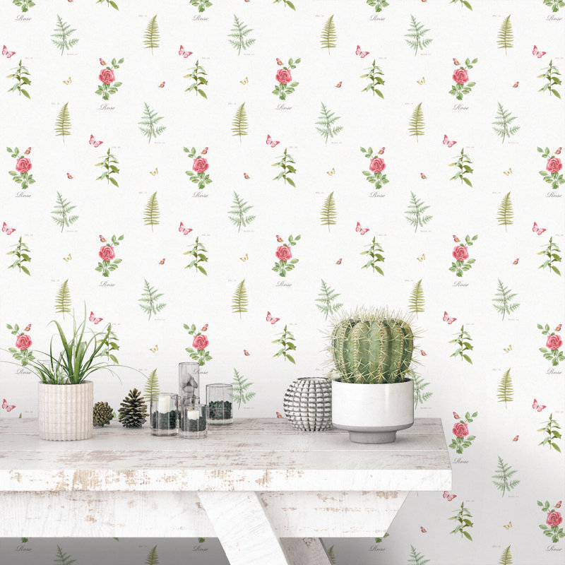 Abrielle 10m x 53cm Matte Wallpaper Roll, Red