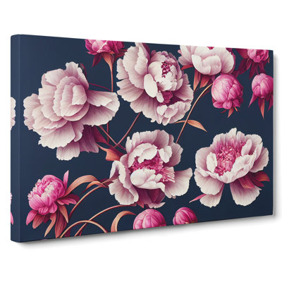 Bewitching Peonies - Wrapped Canvas Print