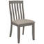 Chaise d'appoint rembourrée grise (2 pièces)