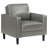 Grey 3-piece Track Arm Sofa Set