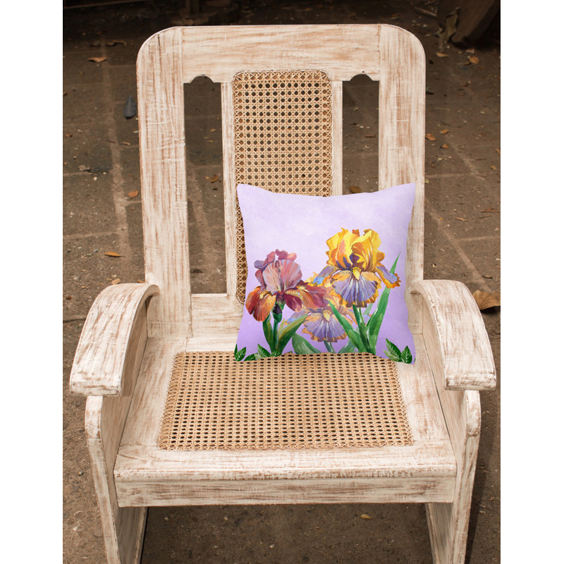 Coussin décoratif intérieur/extérieur iris, 18 po x 18 po