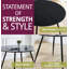Mose Round Metal Base Dining Table