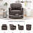 Charitini Big & Tall Removable Wide Swivel Accent Chair, Full Back Upholstered Fabric Lounge Chair, 360° Rotation, Modern Living Room Accent Chair-266598299