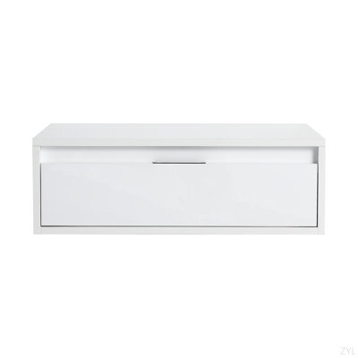 Bathroom Storage Cabinet,Soft Close Drawer,Glossy White