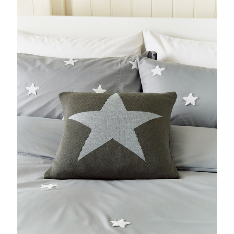 Star Cushion Cushion, Grey Geometric Shapes