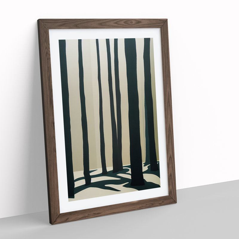 Eerie Forest No.2 - Wall Art, 46cm H x 34cm W x 2cm D, Walnut Framed