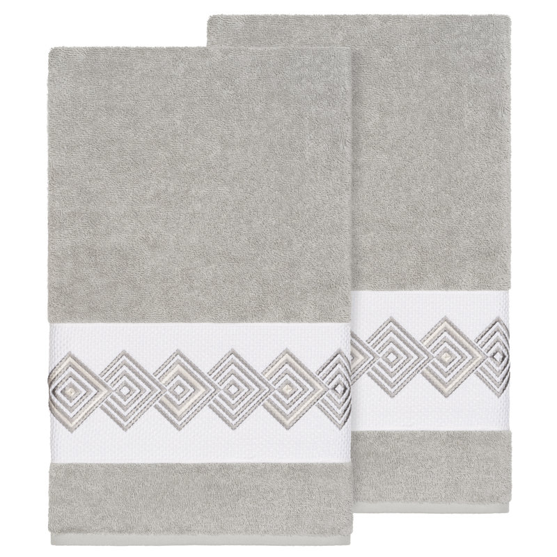 Ensemble de serviettes de bain 2 pièces Noah, Gris clair