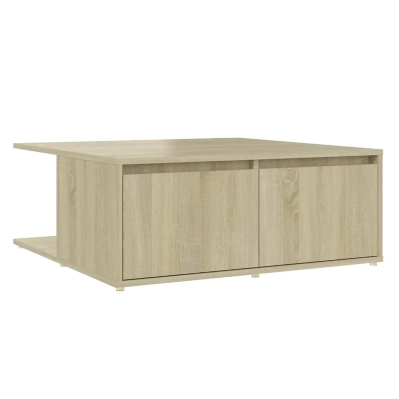 Allesandro Solid Coffee Table with Storage, Sonoma Oak