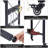 48" Heavy Duty Workbench with Wheels, Adjustable Workbench with Pegboard and AC/USB Outlet 