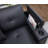 Duilio 84.5"W Black PVC Fabric Sleeper Sectional With USB Charger