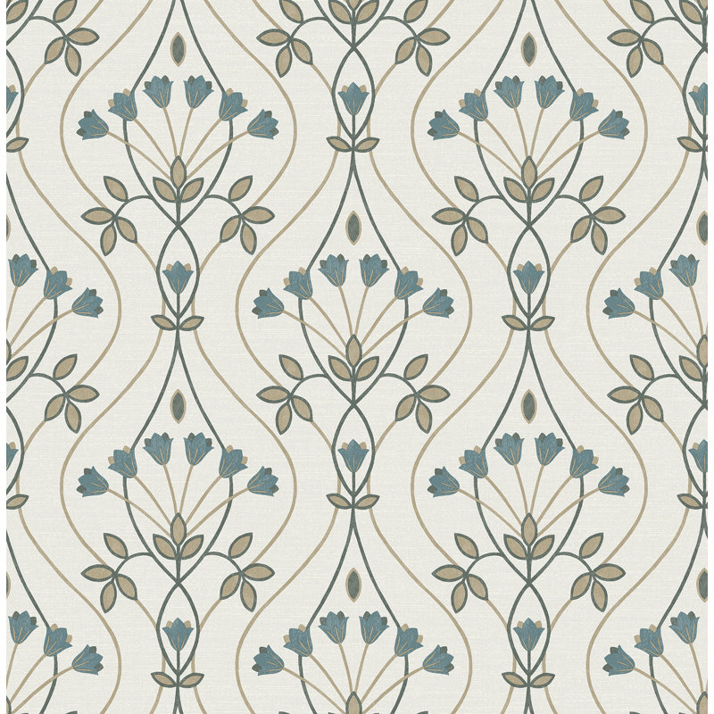 Floral Roll, Teal