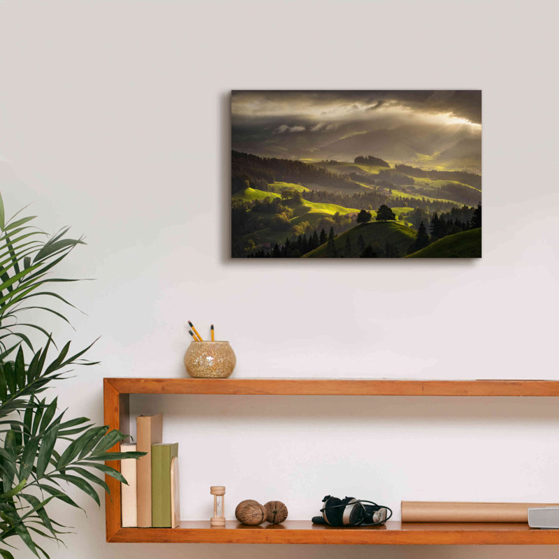 «The Shire» par Enrico Fossati, estampe numérique sur toile, H 12 po x l 18 po x P 0,75 po