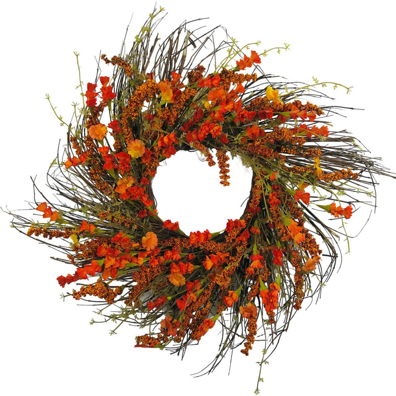 Faux Mixed Assortment Polyester 22'' Wreath
