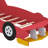 Unfinished Race Car-Shaped Platform Bed with Wheels-94375250-94375251