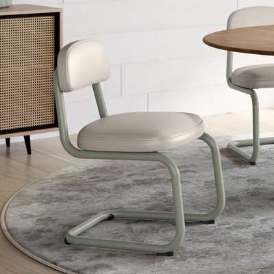 Amisco Flynn Upholstered Dining Chair With Metal Base