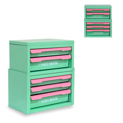 5-drawer Desktop Storage Box – Stackable Desk Organizer, Waterproof Easy-to-clean For Office Workstation/dressing Table/cosmetic/stationery Storage