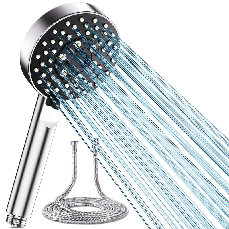 Massage/Jet Handheld Shower Head, Matte Black/Chrome