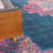 Abbate Oriental Navy Blue/Pink Area Rug-2106580621