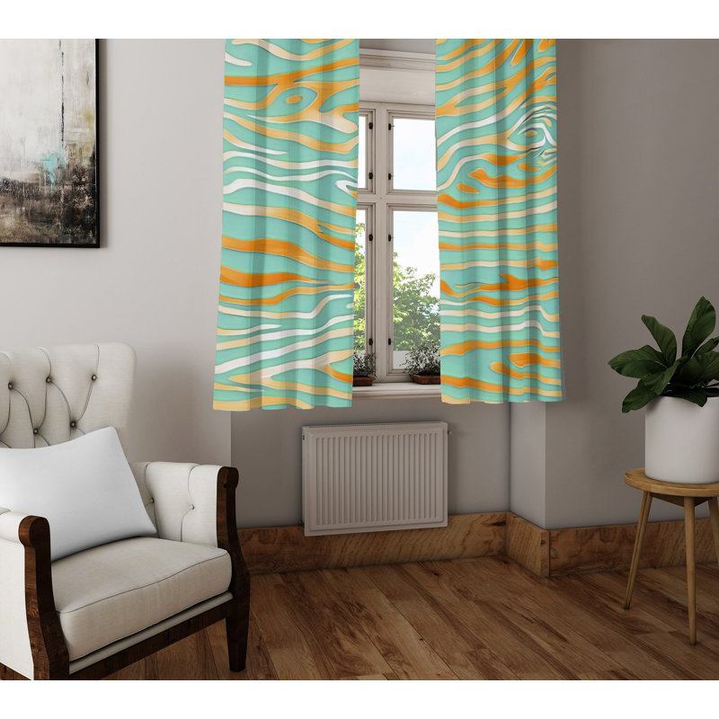Paire de rideaux semi-transparents en polyester Dezaria, L 20 po x L 52 po