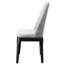 Chaises de salle à manger Chic (paire) - Revêtement en lin gris et structure à 2 côtés en chêne, pieds en bois, sièges de pièce modernes