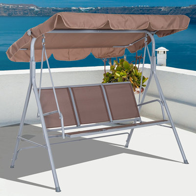 3 Person Porch Swing with Canopy