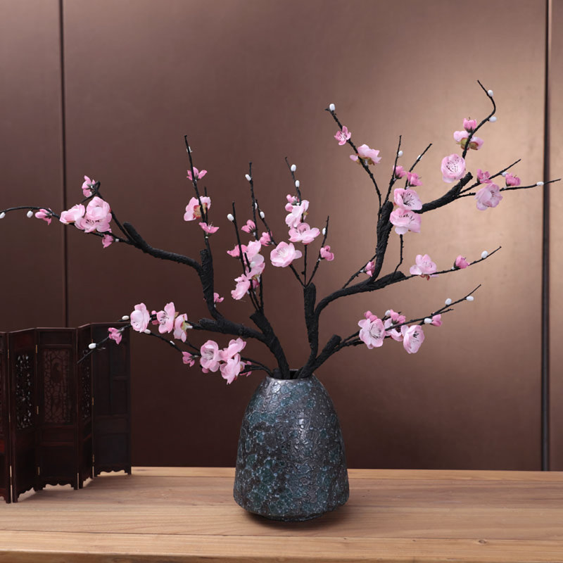 Plum Blossom Simulation Flower Vase Decoration, Blush