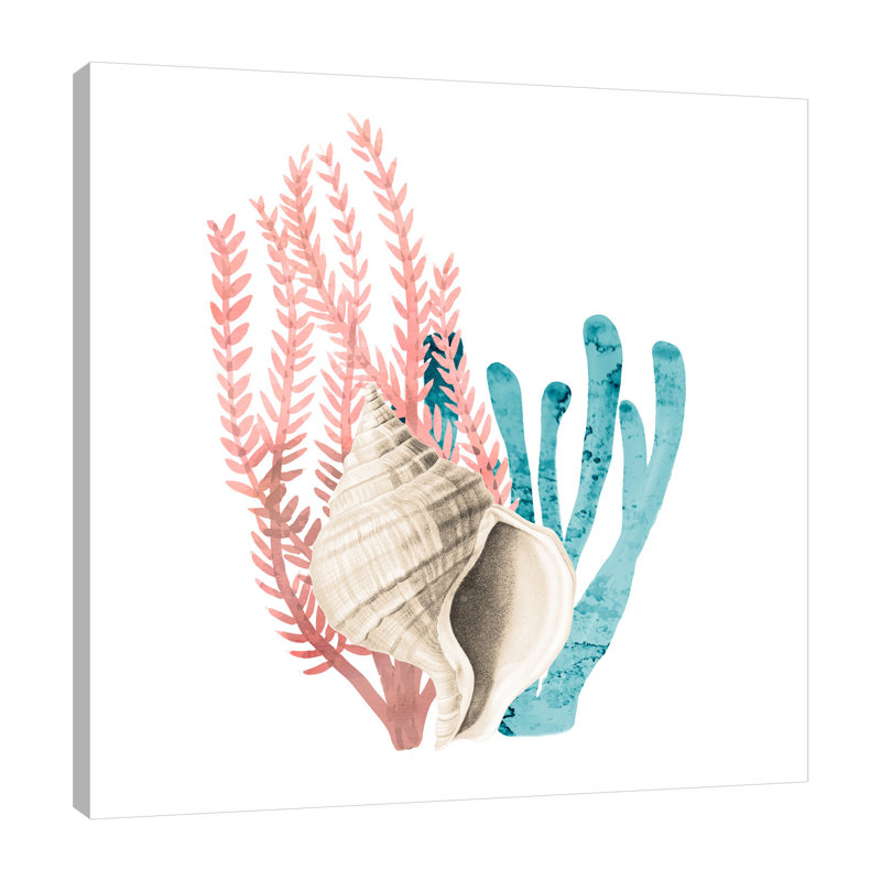 «Coral Cove 2» par Kimberly Allen - peinture sur toile tendue, H 30 po x l 30 po x P 1,5 po