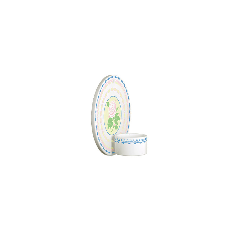 Dora Tealight Holder, Blue Rose, 5.1", Blue Rose