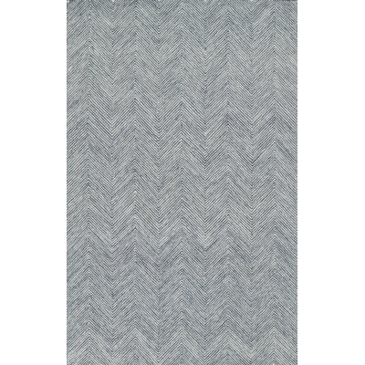 Tapis bleu / beige en laine touffeté à la main Wheaton