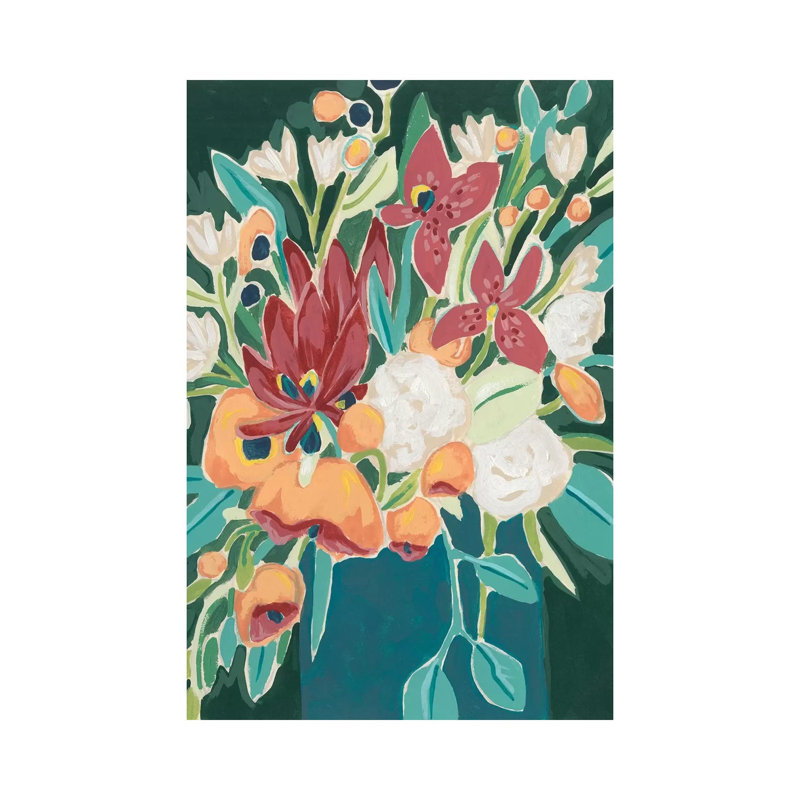 Blissful Bouquet II by June Erica Vess - Wrapped Canvas Gallery-Wrapped Canvas Giclée, 20.32 cm H x 30.48 cm W