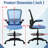Drafting Chair Ergonomic Tall Office Chair Adjustable Height Computer Chair With Lumber Support Mid Back Task Mesh Desk Chair With Flip Up Arms Footrest Drafting Swivel Stool For Standing Desk, Blue-1138471991