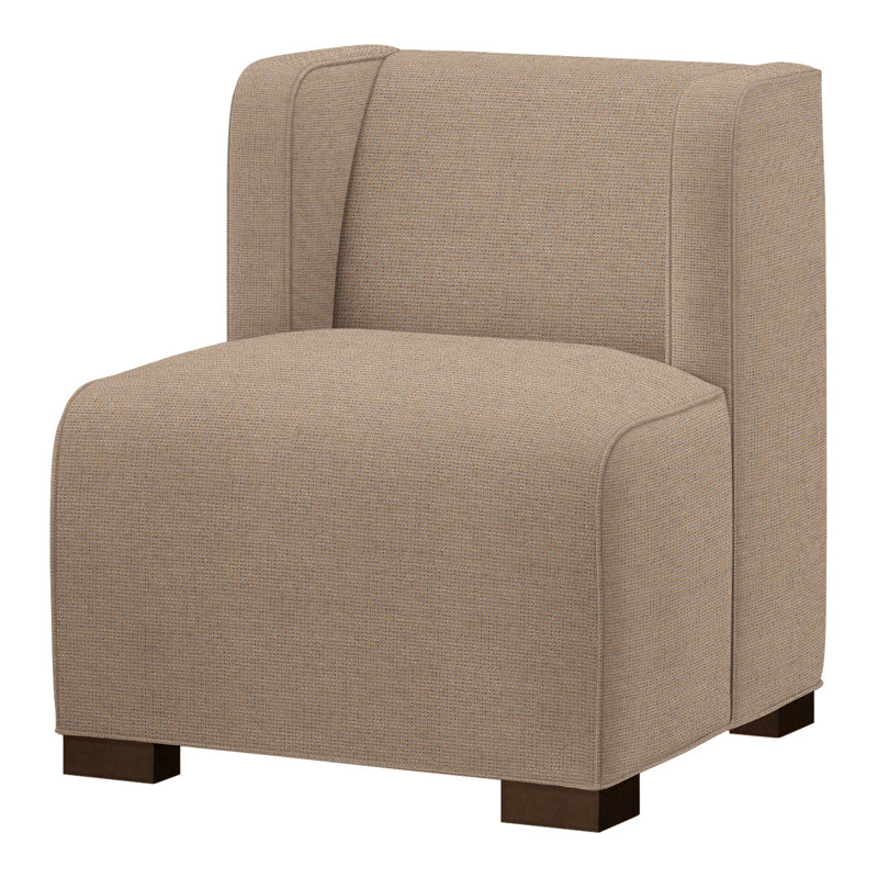 TAU Upholstery Slipper Chair, Expresso, Perigold Francine Dusty Rose