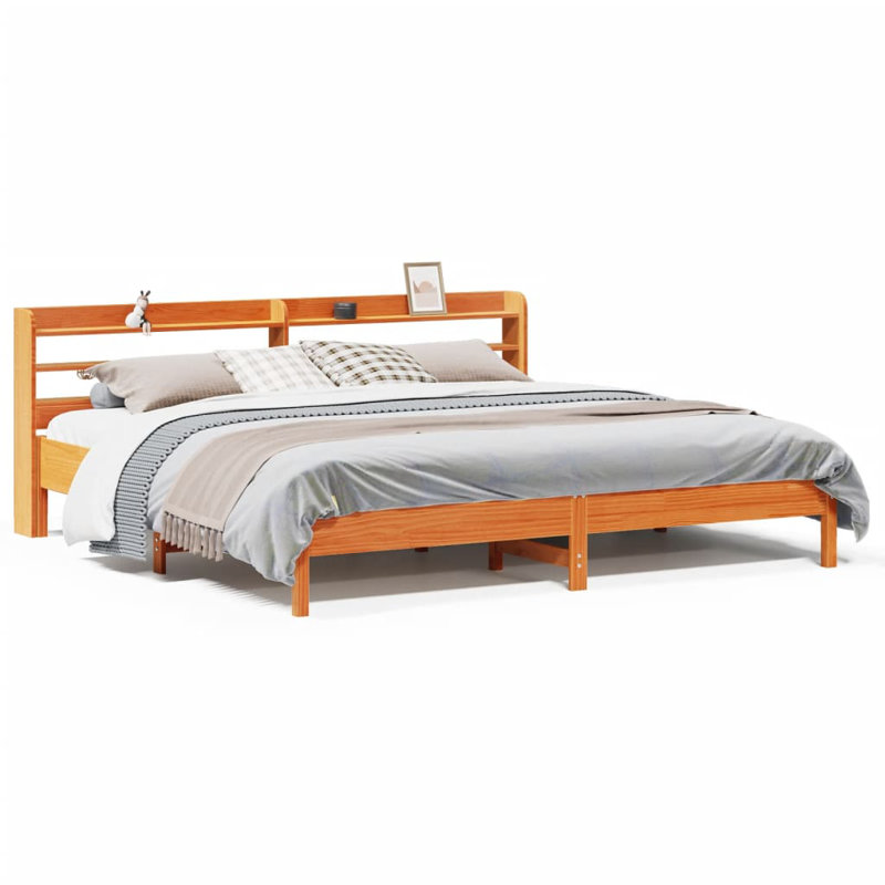 Storage Bed, Super King (6'), Wax Brown