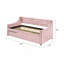 Lit de jour en velours rose avec couchette Lianna (simple)