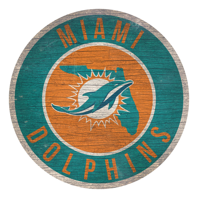 NFL, print on wood, Dolphins de Miami