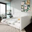 Lit double tapissier pleine grandeur avec ports et élément de chambre à coucher élégant avec système de lattes beige-1166656437-1166656436