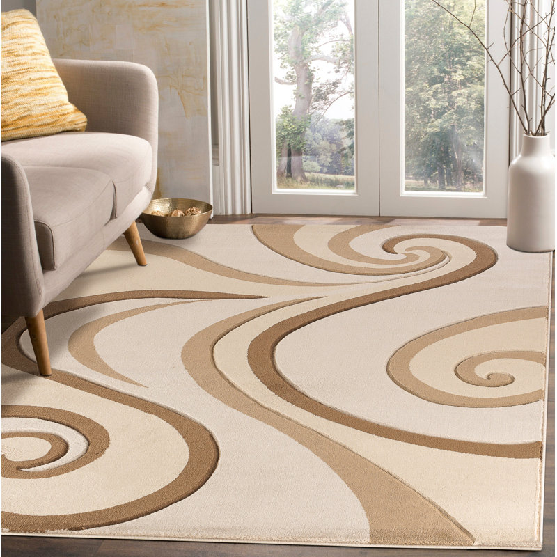 Amya Abstract Indoor Rug, Rectangle 3'8" x 5'6"