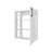 White 1-Door Bathroom Cabinet With 4 Open Shelf