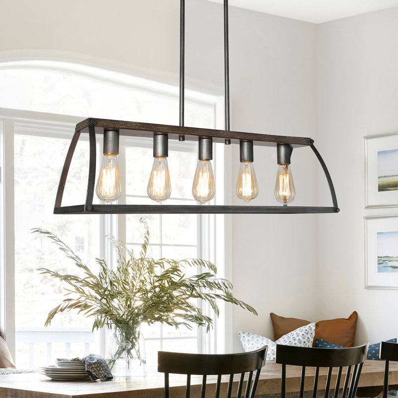 Lustre linéaire unique à 5 lumières