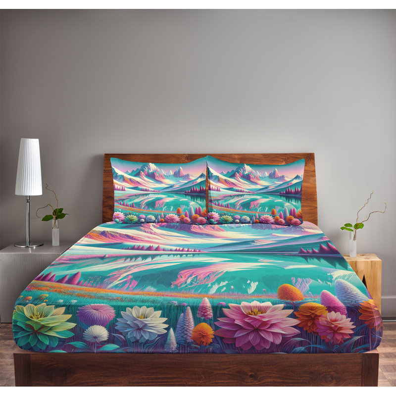 Ensemble de draps et taies décoratives Ambesonne-sd1081, Ensemble de draps pour grand lit avec 2 taies d'or