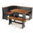 Linon Home Decor Sadie Antique Corner Nook Set With Bench, Wood Plank Look, Space-Saving Design, Left Or Right Hand Configuration