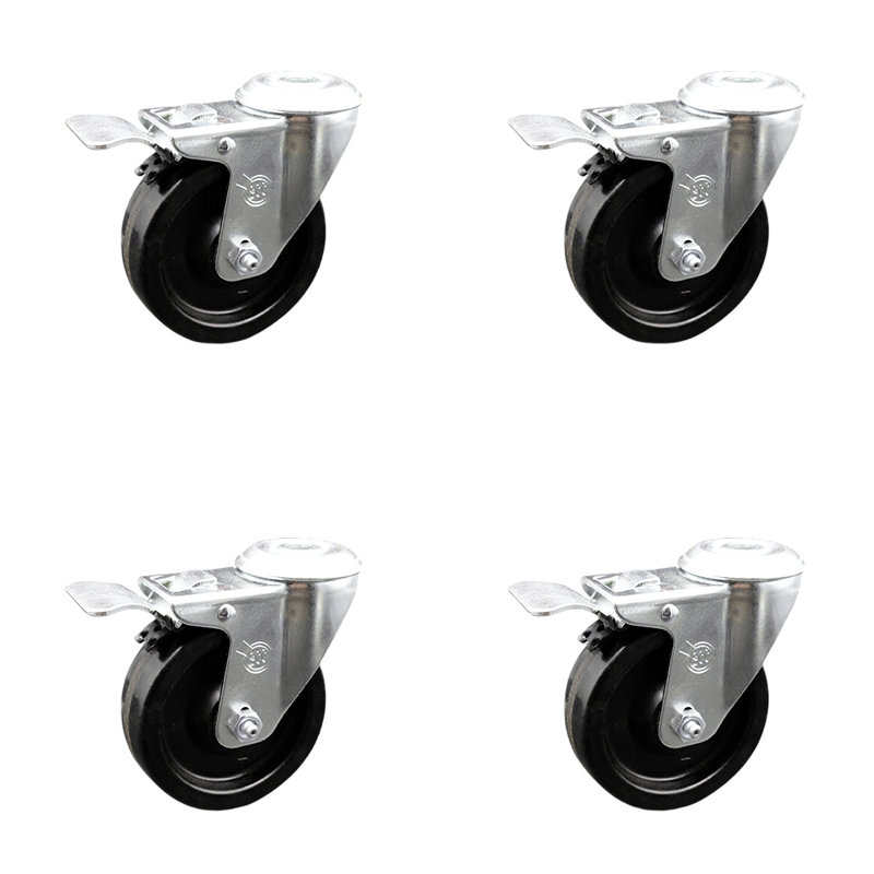 Phenolic Caster with Total Lock Brake