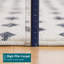 Tapis imitation cachemire à rayures géométriques-115294290