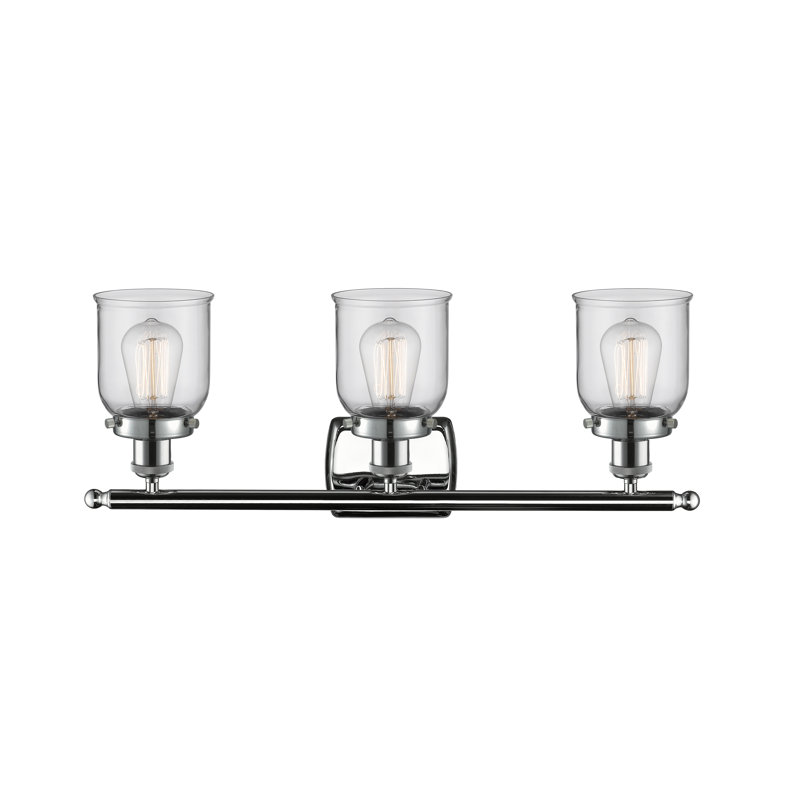 Éclairage pour meuble-lavabo 3 lumières 26 po Ballston Urban Bell, Clair, Chrome poli, Incandescent