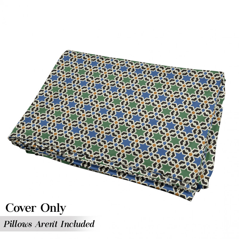 Housse de coussin d'extérieur Hexagonal Stars, H 2 po x l 27 po x P 88 po
